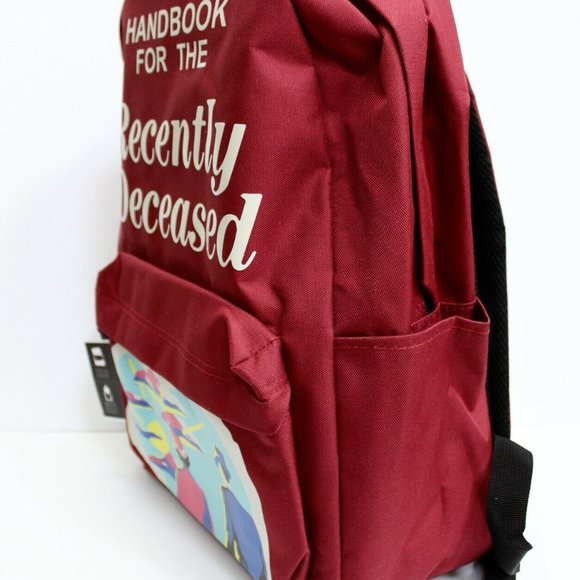 Beetlejuice Large Maroon Zip Backpack - Picture 4 of 6